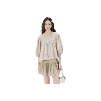 DEAR DEER PUFF Shirt Women's Floral