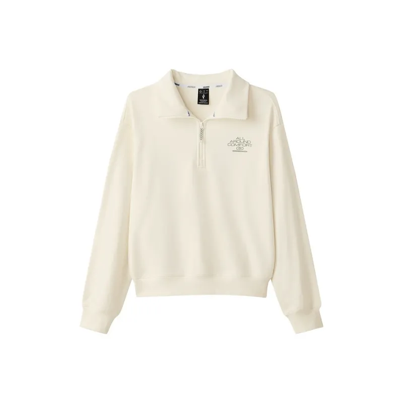 Skechers Mountain And Wild Outdoor Series Sweatshirt Women's Egg White-0