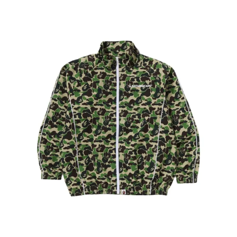 A BATHING APE Women's Abc Camo Track Jacket Green-3