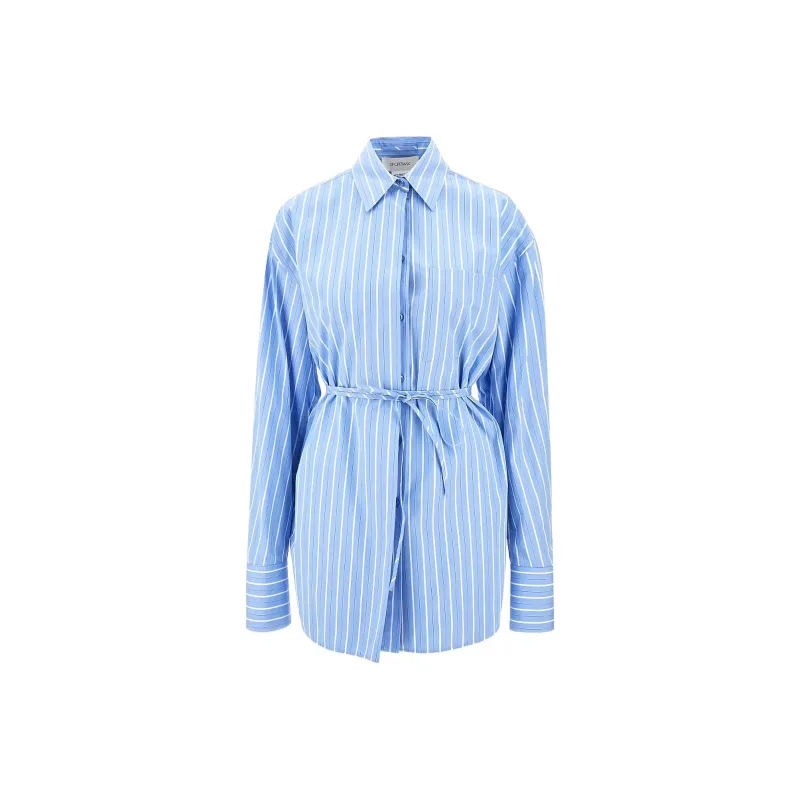 SportMax Firma Striped Button Up Shirt-0