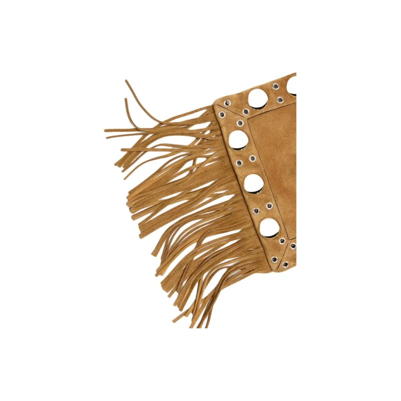 Valentino Suede Shoulder Bag, Crossbody Bag Men's Warm Brown-4