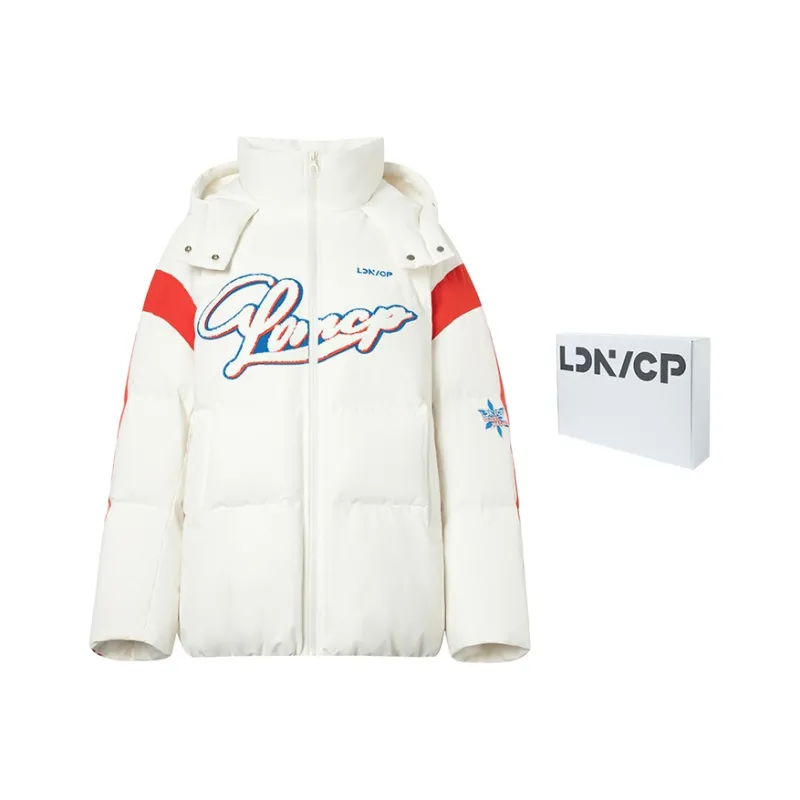 CHENPENG LDN Letter Hooded Down Jacket Women's-7