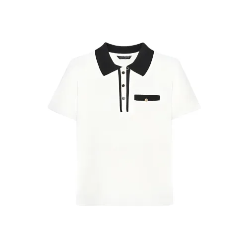 ZARA Polo Shirt Women's Frosted White