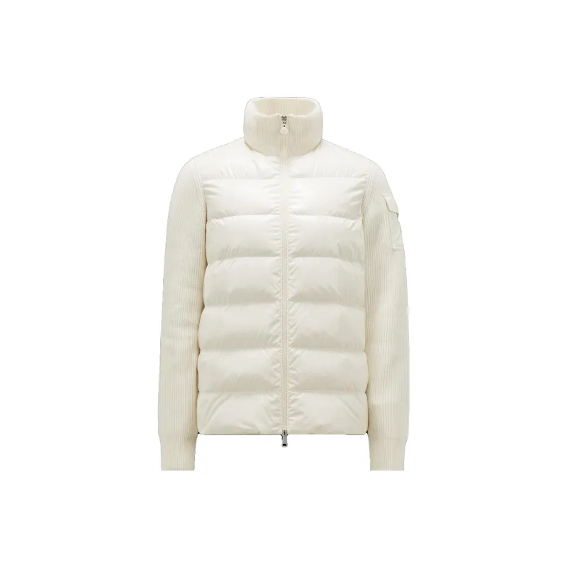 Moncler Ribbed-sleeve Wool Padded Jacket-0