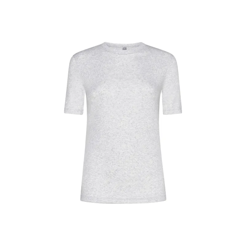 TOTEME Fine ribbed Cotton T shirt-0