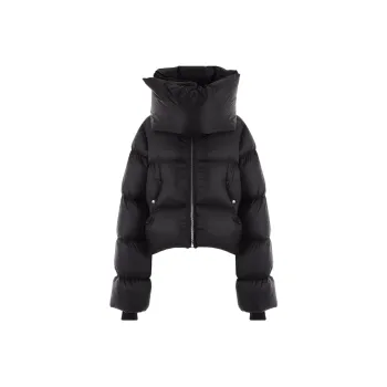 RICK OWENS Funnel Neck Jacket Black