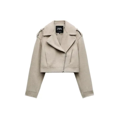 ZARA Jackets Coats Women's Light Brown Yellow