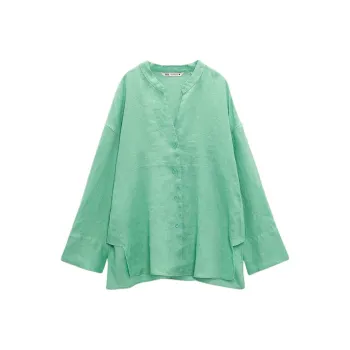 ZARA Shirt Women's Verdant Green