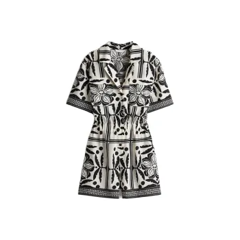 H&M Jumpsuit Women's Cream/Black Pattern