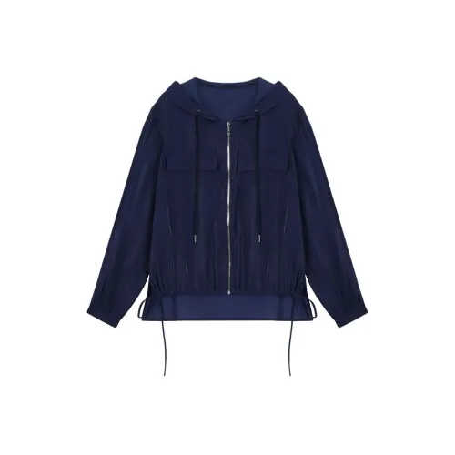 XII BASKET Jackets Coats Women's Navy Blue
