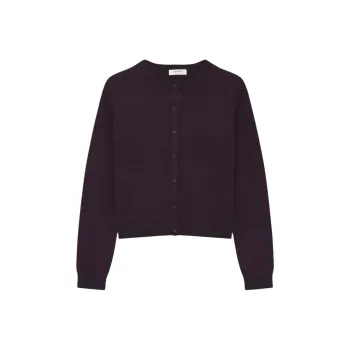 ARITZIA Cashmere Bare Cashmere Crew Cardigan Cashmere Sweater Women's Noble/Noble Purple