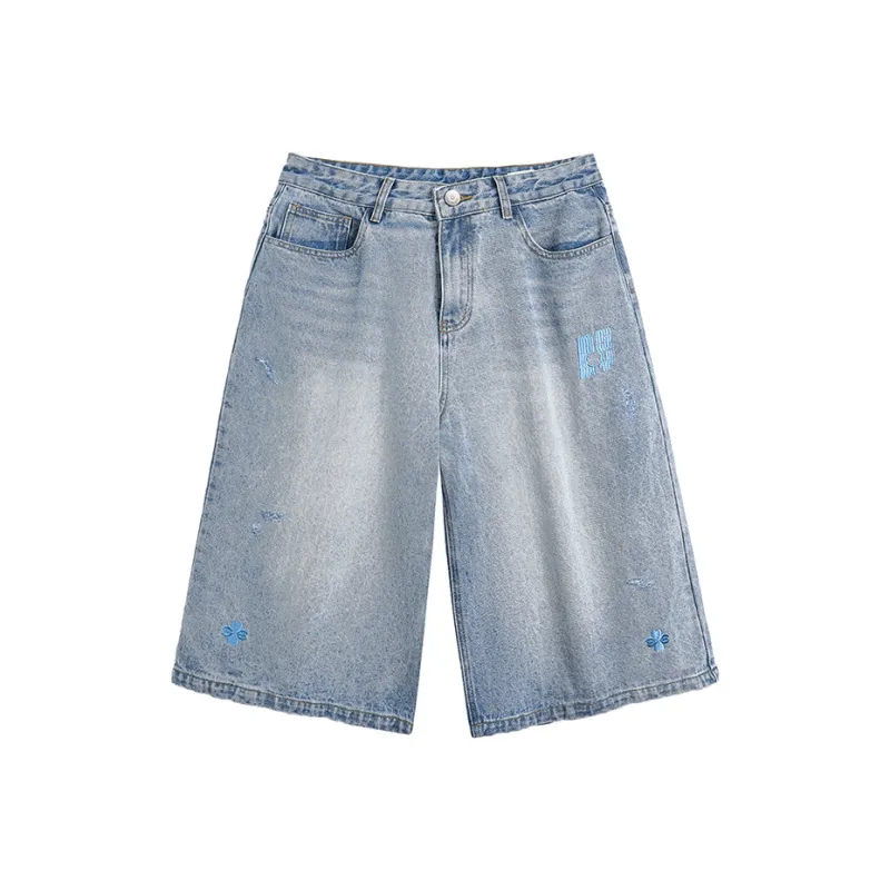 KEIRANDUN Denim Shorts Unisex-0