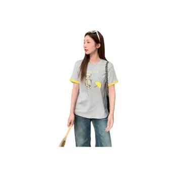 Mu Xiao Xin Set in Sleeve T Shirt Women's Heather Gray