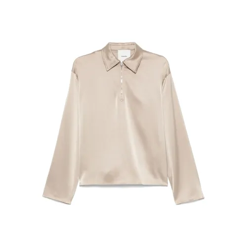 NANUSHKA Satin Polo Top