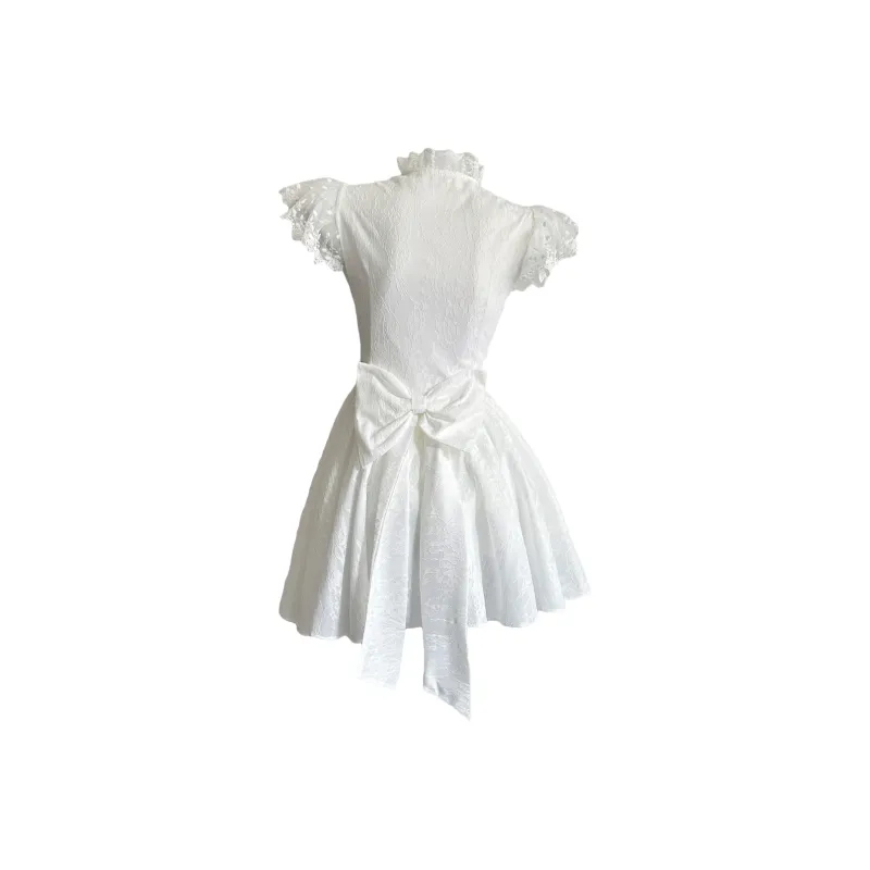 AURORA MUSE Short Sleeved Dress Women's White-1
