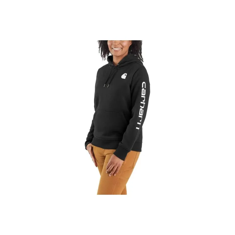 Carhartt 102791 WOMEN'S MIDWEIGHT LOGO SLEEVE GRAPHIC HOODIE Sweatshirt RELAXED FIT Women's-3