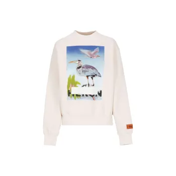HERON PRESTON Graphic-Printed Crewneck Sweatshirt
