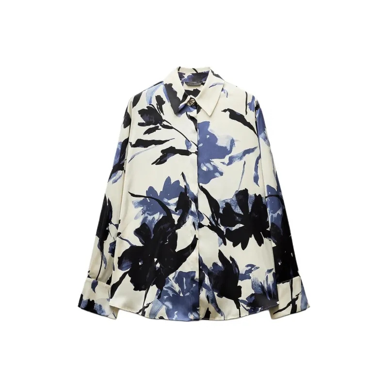 ZARA Shirts Women's Nude/Blue-0