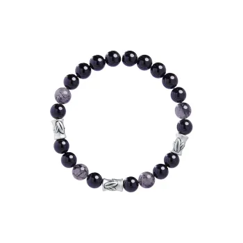 Red All Year Round Obsidian Bracelets Men's