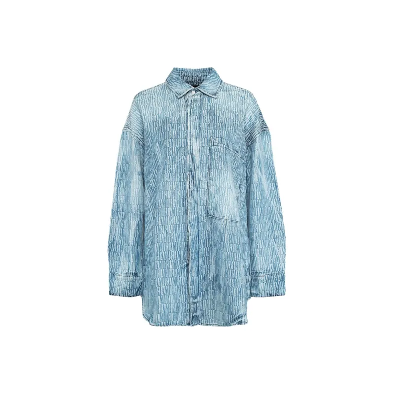 AMIRI Jacquard Workwear Shirt 'Indigo'-0