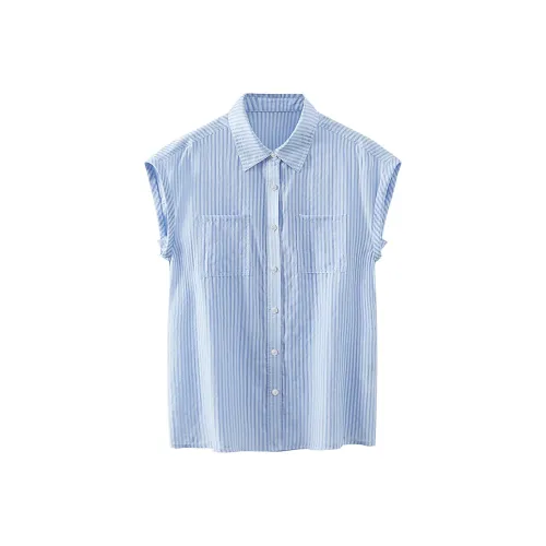 TOUCH Shirt Women's Blue Stripes