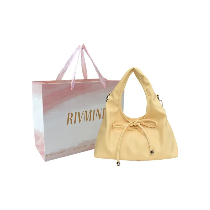 RIVMIND PU One Shoulder Handbag Women's Beige/Yellow/Silver/Yellow/Red/Black-6