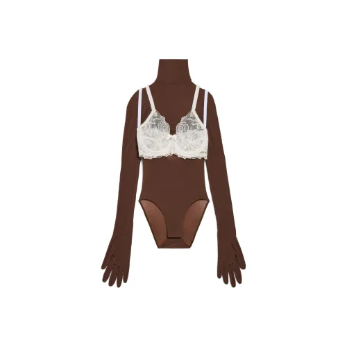 Balenciaga Bodysuits Slim Fit Women's Umber