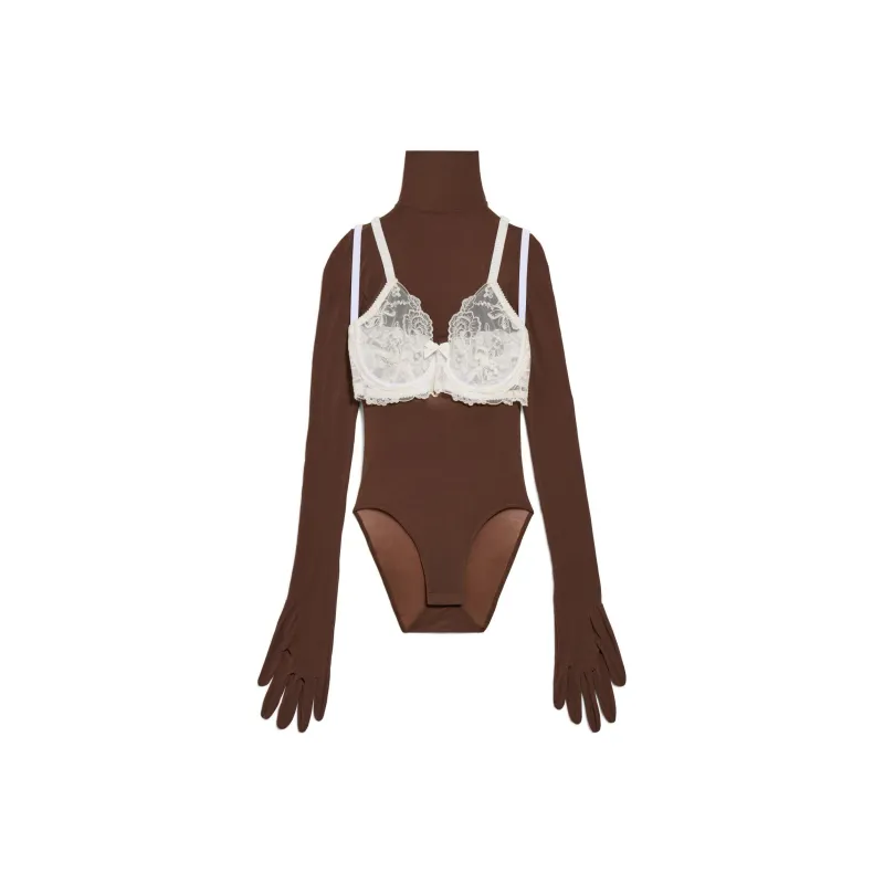 Balenciaga Bodysuits Slim Fit Women's Umber-0