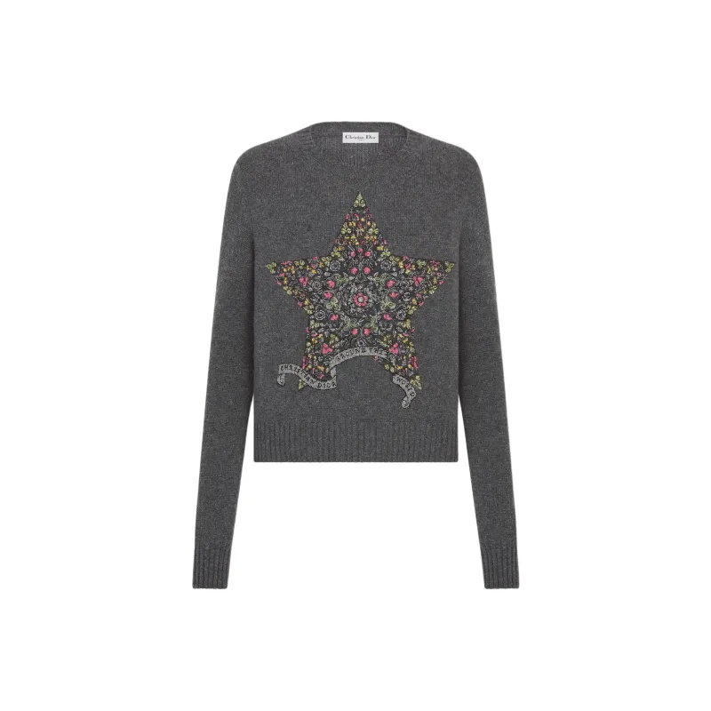 DIOR FW24 Cashmere Sweater Women's Gray-0