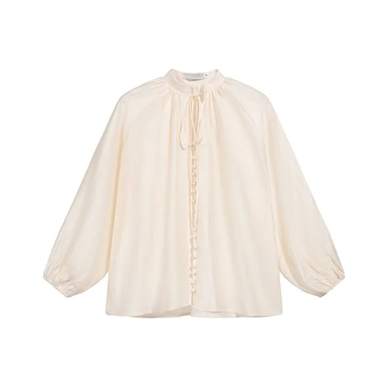 Ning Cai Yuer Shirt Women's Apricot-0