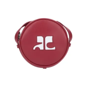 COURREGES Leather Crossbody Bag, Shoulder Bag Women's Red