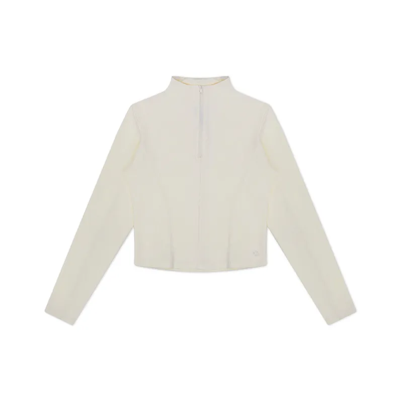 Converse Half Zip Mock Neck Long Sleeve Top-0
