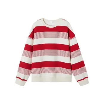 Demana Sweatshirt Women's Red White Stripes