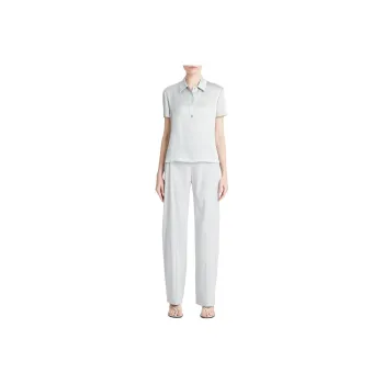VINCE Silk Polo Top