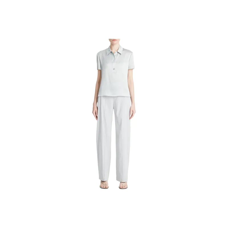 VINCE Silk Polo Top-0