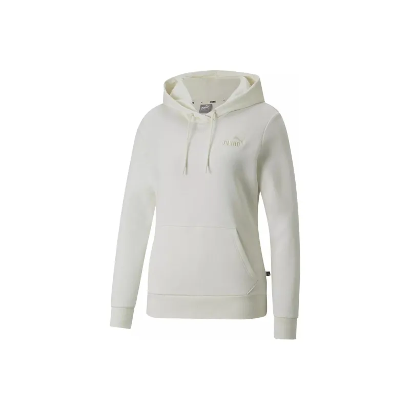 PUMA ESS+ EMBROIDERY HOODIE FL NO COLOR Sweatshirt Women's White-0