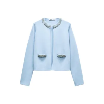 ZARA Jackets Coats Women's Light Blue