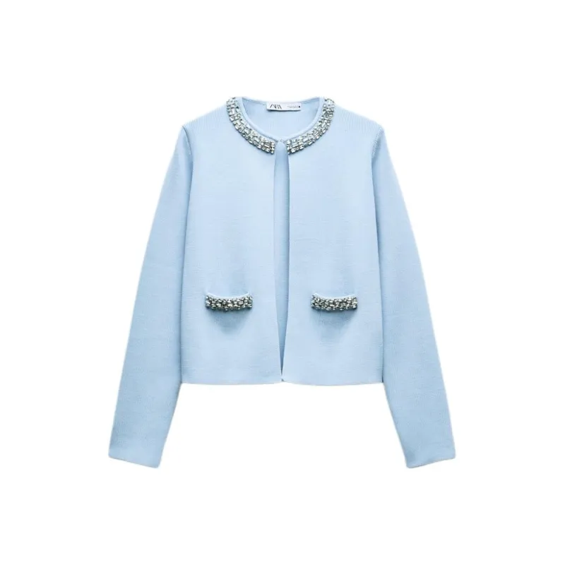 ZARA Jackets Coats Women's Light Blue-0
