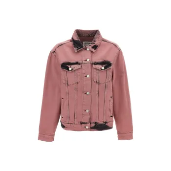 MOSCHINO Jeans Buttoned Straight Hem Denim Jacket