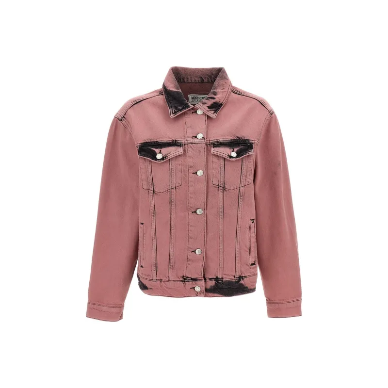 MOSCHINO Jeans Buttoned Straight Hem Denim Jacket-0