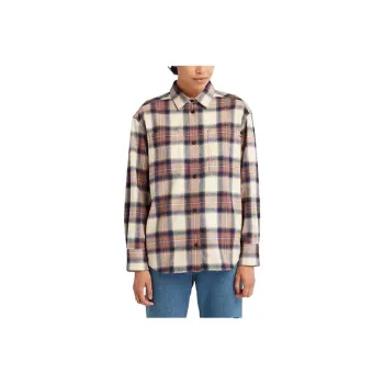 Timberland Flannel Overshirt Shirt Women's Burnt Ochre