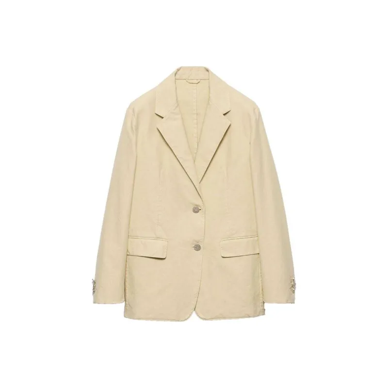 PRADA Single breasted Old Canvas Blazer-0