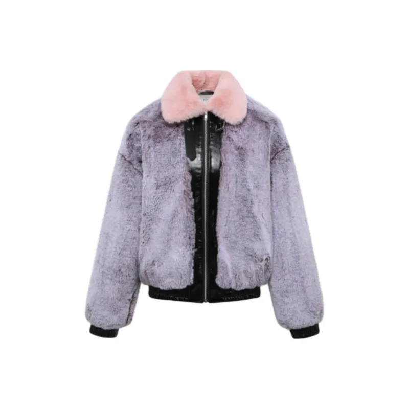 JAC FLEURANT Jackets & Coats Women's Gray Purple-0