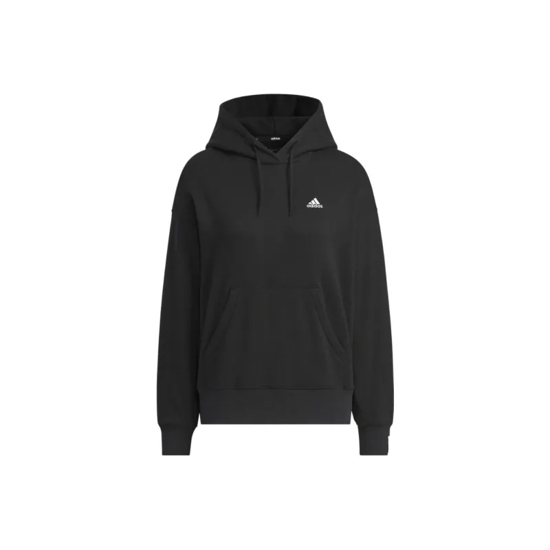 Adidas Essentials Plus Small Logo French Terry Parka Sweatshirt Women's Black-0