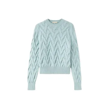 Loro Piana FW24 Cashmere Sweater Women's Lange Green Mixed Color