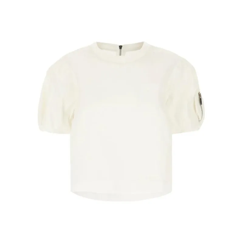 Sacai Puff sleeved Panelled Blouse-0