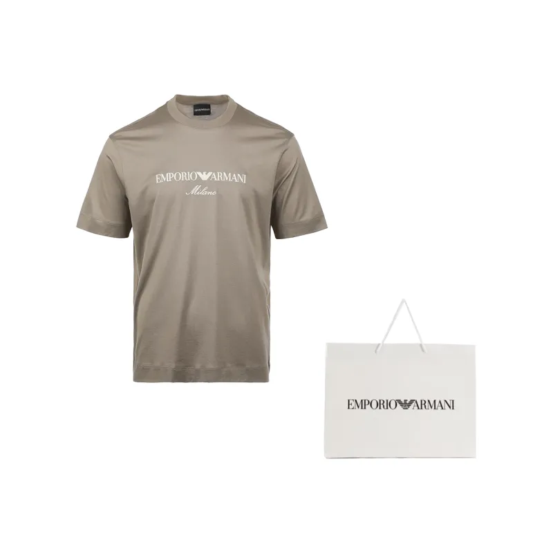 EMPORIO ARMANI Logo embroidered T shirt-4