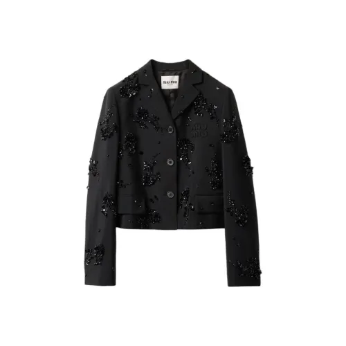 MIU MIU stepping Coats Women's Black