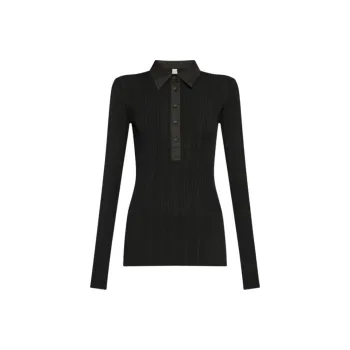 TOTEME Knitted Polo Top
