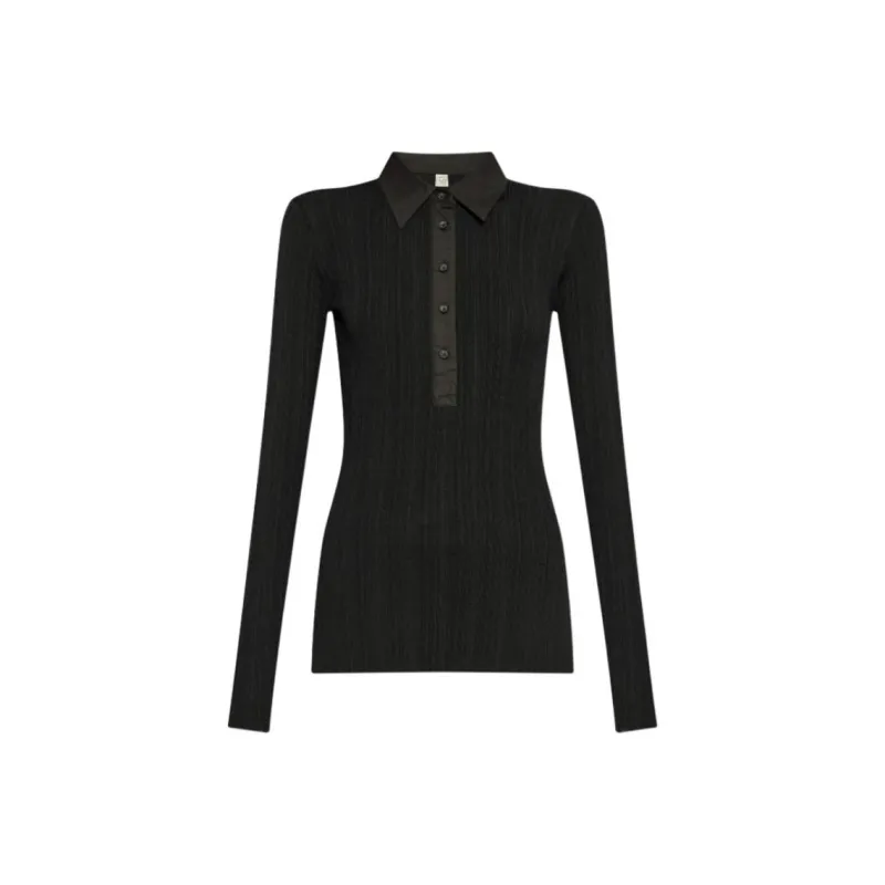 TOTEME Knitted Polo Top-0